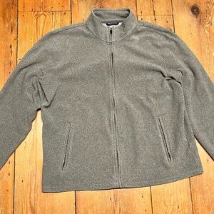 L.L. Bean Men's Heather Gray Zip-Up Fleece Jacket